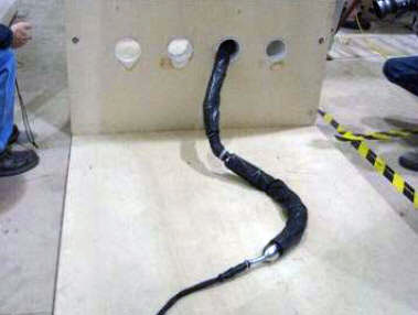 Snake through raised hole